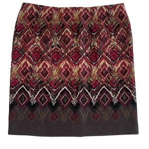 J. JILL Above the Knee Lined Pencil Stretchy Skirt Size M